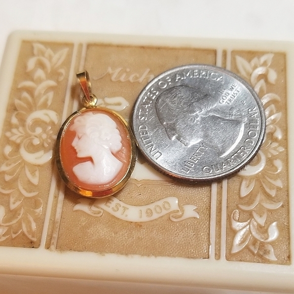 Hand Carved Shell VINTAGE Cameo Pendant - Picture 6 of 6